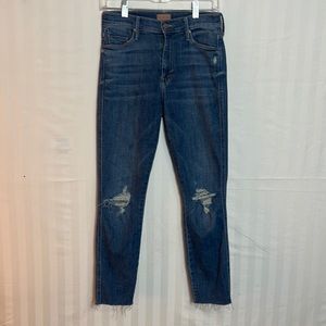 Mother Frayed and holy jeans